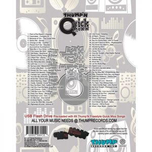 Thump Records Freestyle QuickMixx MP3 collection song listing.