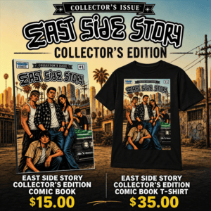 East Side Story Comic Book and T-Shirt Bundle-Collector's Edition