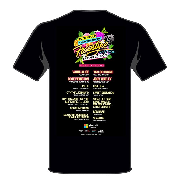 Freestyle Concert T-Shirt - Women's Sizes - buy now from Thump Records